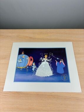 Disney Cinderella 1995 Commemorative Lithograph w/ Original Folder